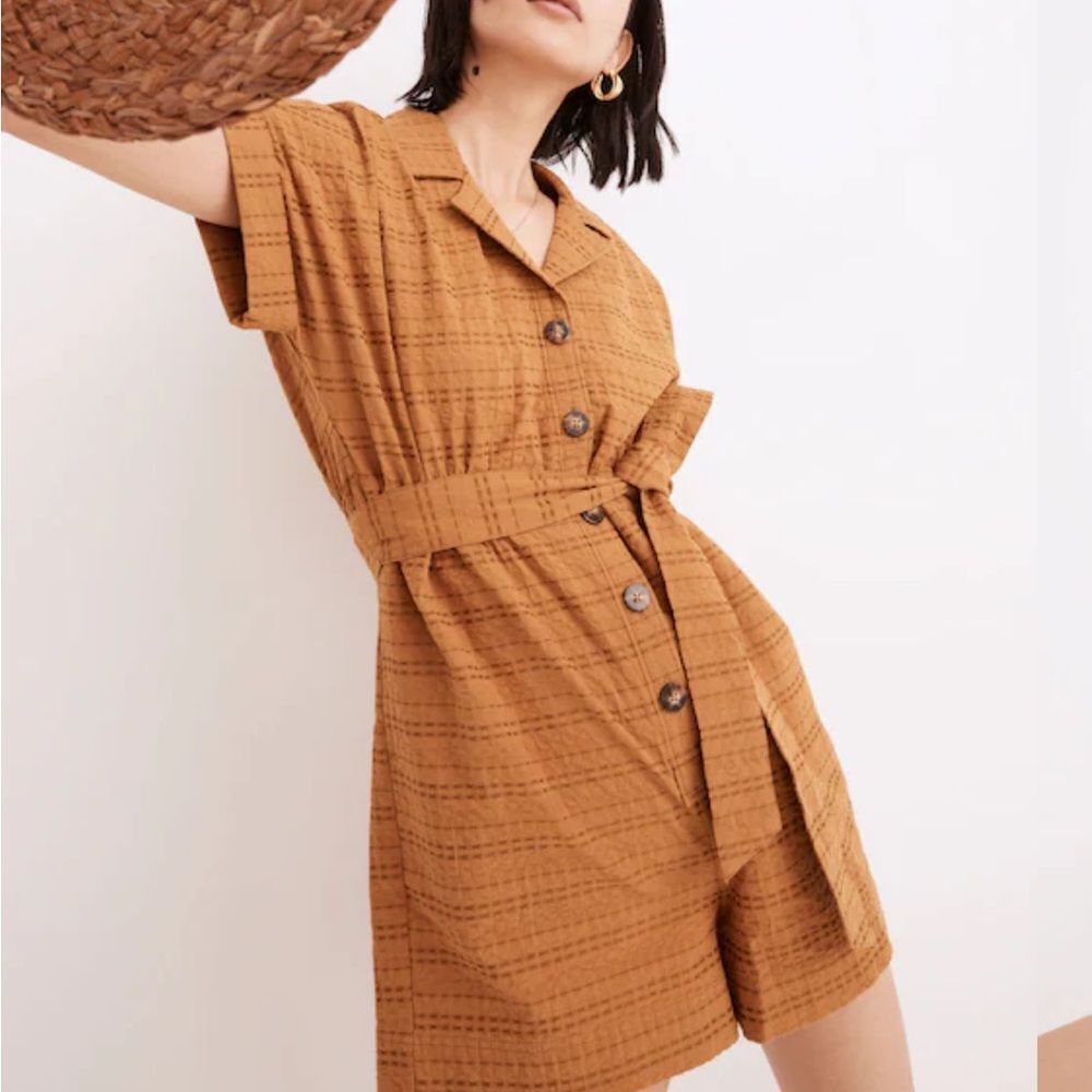 Madewell 
Seersucker Camp Romper